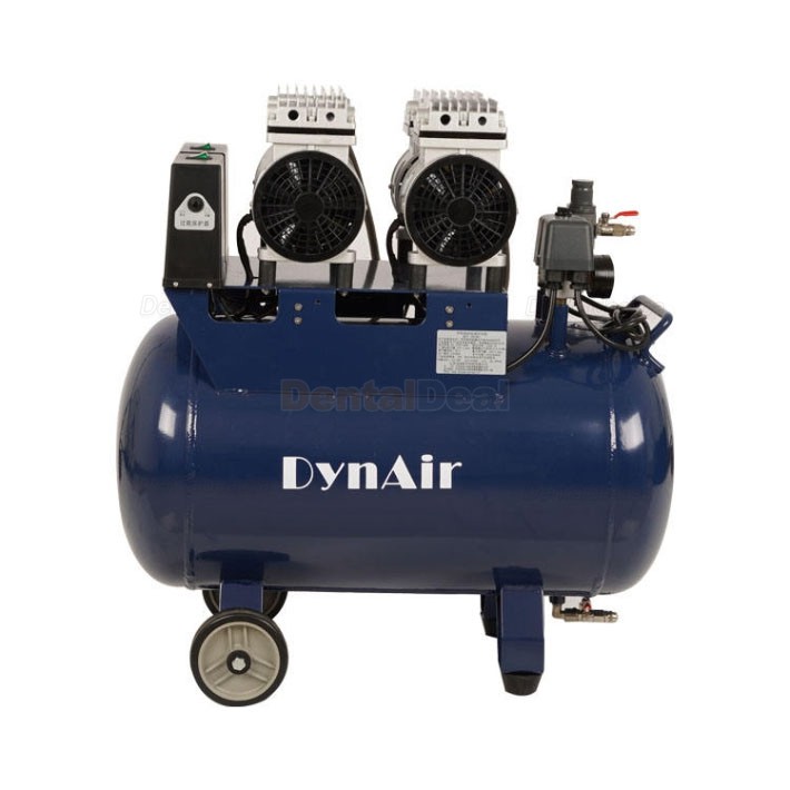Dynamic DA5002 1.1KW/1.5HP Dental Oil Free Silent Air Compressor 50L Tank